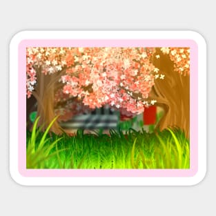 Cherry Blossom Forest Sticker